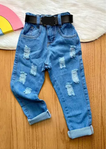 Calça jeans hotsell rasgada infantil