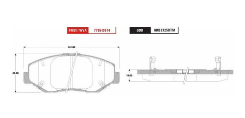 Imagen 2 de 5 de Balatas Ceramicas Del Honda Accord 2003-2007 Trw