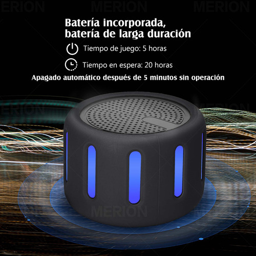 Merion Bocina Bluetooth Portátil Inalámbrica Aux-in Micro Tf Tws Color Negro