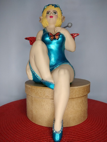 Imagem 3 de 6 de Kit Fadinhas Plus Size Em Gesso - 20cm