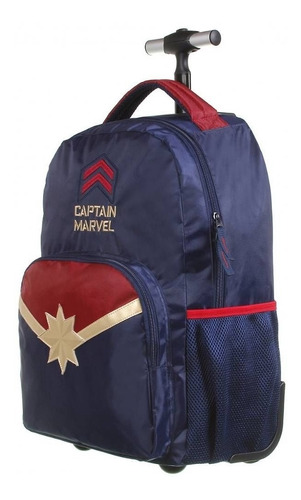 Mochila De Rodinha Capita Marvel Dmw