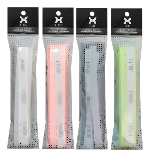 Cubregrip Con Relieve X-trust Tenis Padel Perforado - Olivos Color Blanco