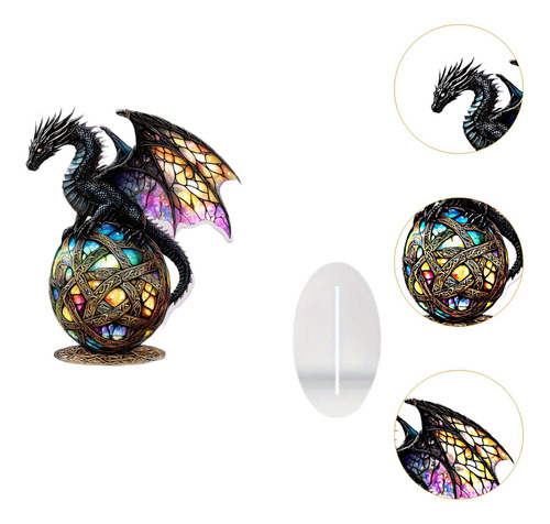 2d Dragon Acrílico De La Placa Decorativa Decoración De