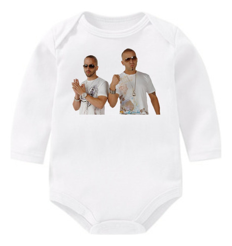 Body Manga Larga Bebe Personalizado Wisin Y Yandel