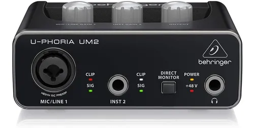 comprar Interfaz Audio Behringer Um2 1xlr\u002F 1trs Grabacion Homestudio