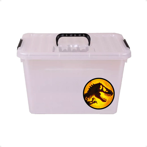 Caja Organizadora Grande Con Tapa Plastica 39x28x24 Dino Color Transparente