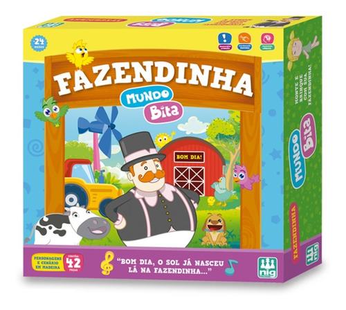 Playset Fazendinha Mundo Bita 42 Peças Nig Brinquedos 0693