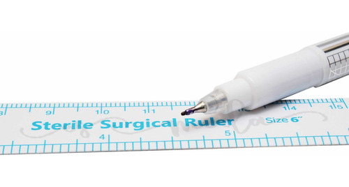 Imagen 2 de 2 de Marcador De Piel + Regla Para Cejas Microblading Y Pestañas