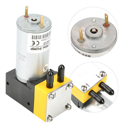 12v 0.4-1l/min Motor Eléctrico Dc Micro Diafragma Vacío
