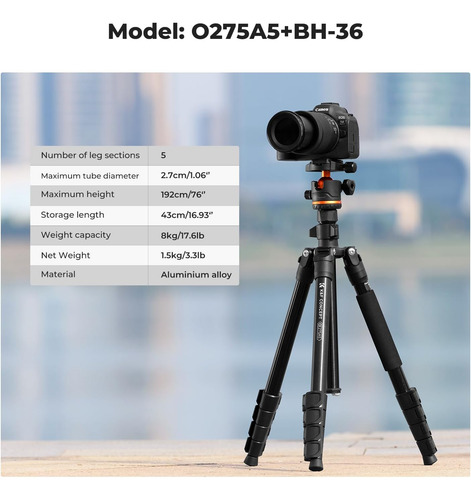 Concepto K&f 756 Trípode De Cámara, Trípodes Dslr De Pesado