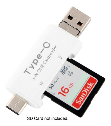 Imagen 4 de 10 de Adaptador Usb C - Lector De Memoria Sd - Micro Sd - Otg