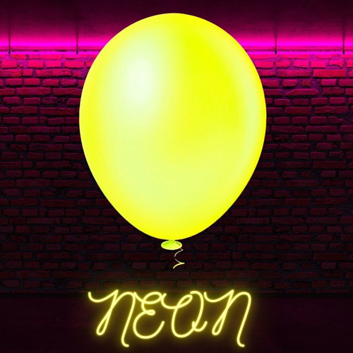 Balão De Festa Neon 9  30 Unidades Cor Amarelo
