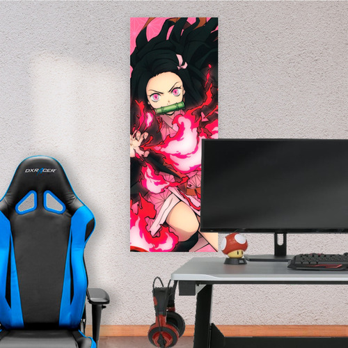 Cuadro Grande 30x80 Cm Kimetsu No Yaiba Nezuko Explosion