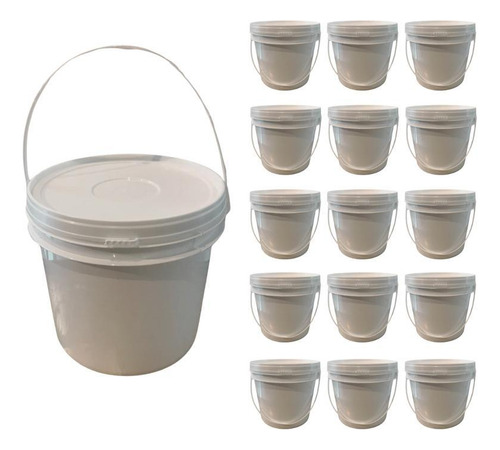 Balde Para Frango No Balde 2.2 Litros Branco 15 Pçs