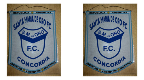 Banderin Chico 13cm Santa Maria Oro Fc Concordia