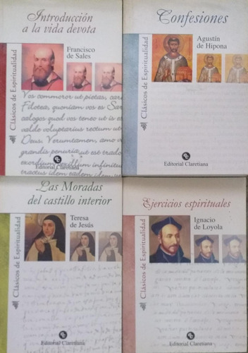 Lote 4 Libros Espiritual Teresa De Jesus Hipona Loyola Sales