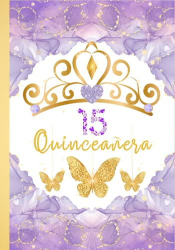 Libro : Libro De Firmas Para Quinceañera Morado Con... 