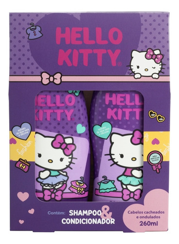 Imagem 1 de 3 de Kit Cabelo Cacheados E Ondulados Hello Kitty Cia Da Natureza