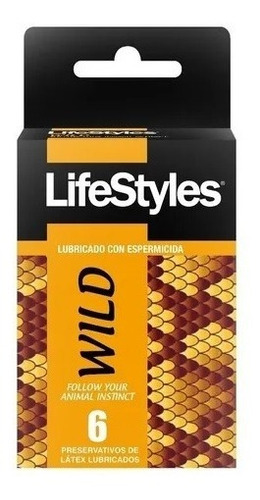 Preservativos Lifestyles Wild 6 Condones Con Espermicida