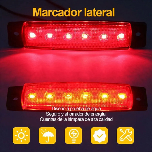 30pzs Laterales Luces De Marcador Para Camión Remolque 12v