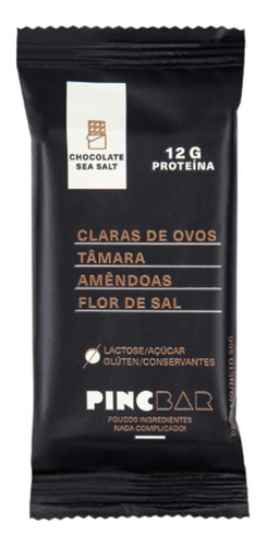 Kit 2x: Barra Proteína Chocolate Sea Salt Sem Açúcar Pincbar