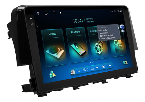 Multimidia Civic G10 17/21 9p Android 14 4/64gb 4g Cam 360°