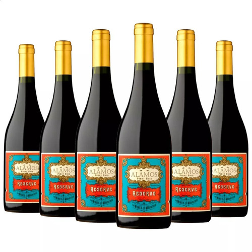 Vino Alamos Pinot Noir Reserve 750ml X6 Unidades