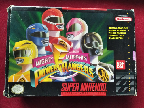 Mighty Morphin Power Rangers ( Super Nintendo Snes )100v ^o^