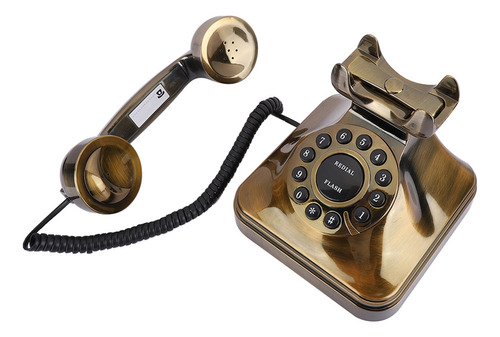 Wx-3011# Teléfono De Bronce Antiguo Teléfono Fijo Vintage