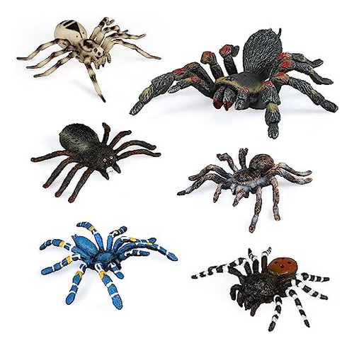 6 Pcs Halloween Spider Toy Set, Fake Realistic Lifelike...