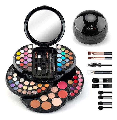 Kit De Maquillaje Sombras Todo En Uno Con Brochas 