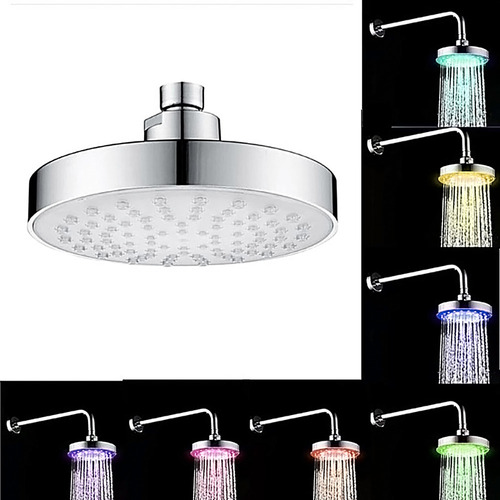 A+ Cabezal De Ducha Led: Luz De 7 Colores, Alta Presión,