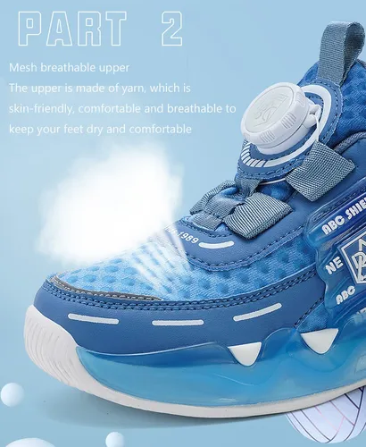 Zapatillas De Baloncesto Luminosas For Niño Y Niña Posterior