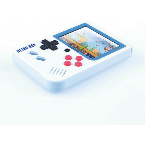 Consola Retro Boy 8 Bits Portatil Con 168 Juegos Blanco