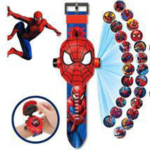 Reloj Proyector De Imágenes Spiderman Hombre Araña