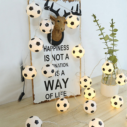 Cadena De Lámparas De Fútbol De Pascua Luces Del Mundo Fút