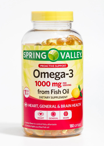 Omega 3 Spring Valley 1000mg - Unidad a $944
