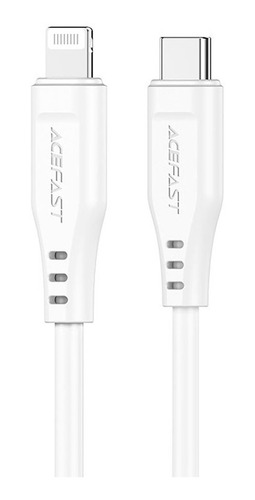 Cable Acefast Usb C Pd A Lightning Mfi C3 01  Blanco