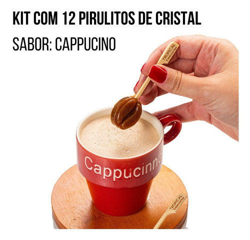 12 Pirulitos De Cristal ( Café, Mel Com Limão Ou Cappuccino)