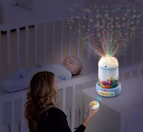 Lámpara Con Proyector Para Mesita De Bebe