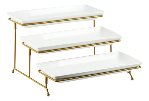 Yhosseun Soporte Para Servir Con Platos De 3 Niveles Para...