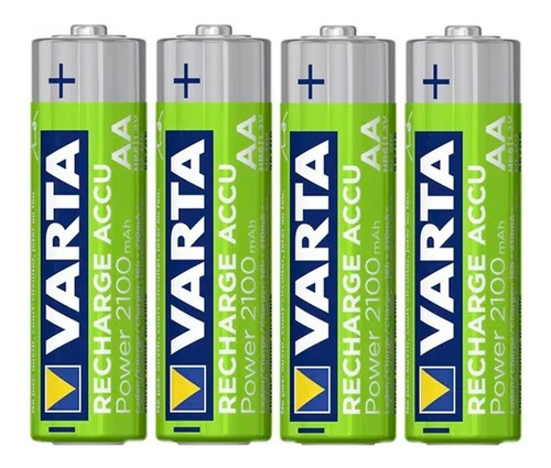 Pack X 4 Pilas Aa Varta Accu Power Recargables 2100 Mah