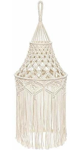 Macrame Lámpara De Pantalla Boho Colgante Cubierta De ...