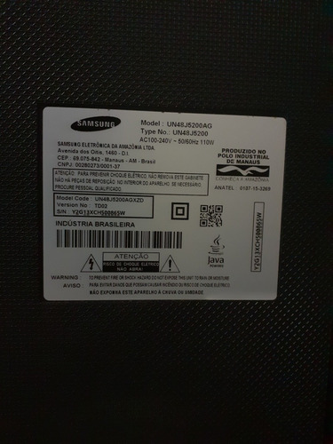 Imagem 4 de 6 de Smart Tv Samsung 48 Com Detalhe No Display (faixa).