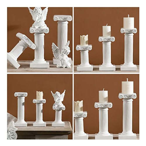 Fomiyes 3pcs Candelabro De Pilar Romano Mini Columnas Griega