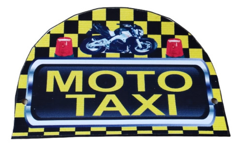 Avisos Moto Taxi 2 Unidades Publicidad Cartel Identificación