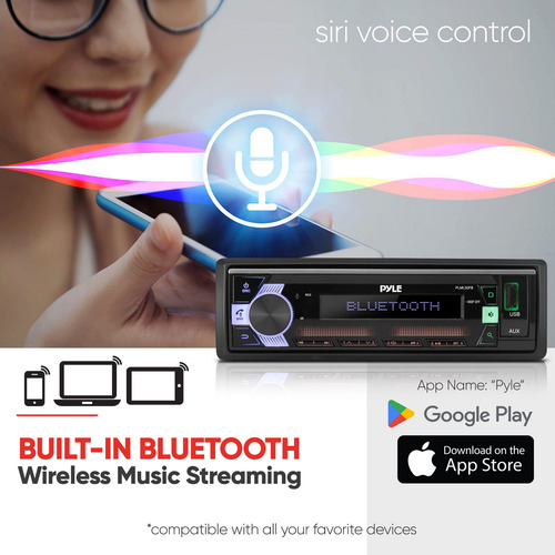 Bluetooth Stereo Headunit Receiver Pyle Plml50fb Black