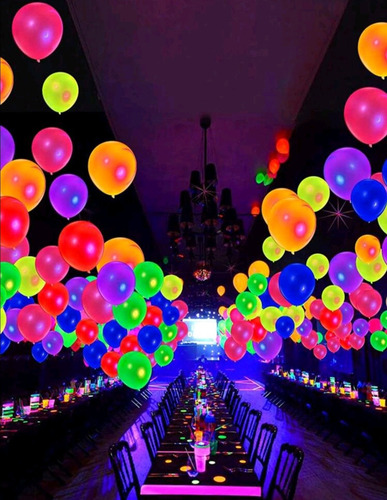 200 Globo Latex Neon Colores Surtidos Neon #9 Infla A 23 Cm Color Multicolor