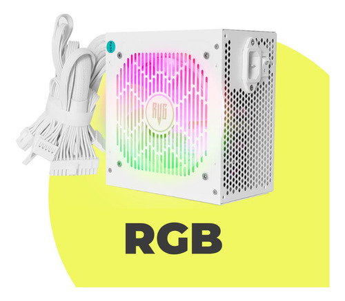 Fonte Atx Alimentação Pc Gamer 650w Rgb Silencioso Pfc Ativo