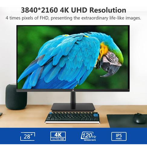 Monitor 4k, Monitor Ips De 28 Pulgadas De Vanguardia, Uhd 38